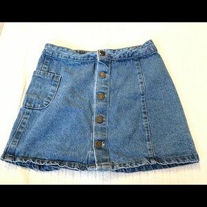 Jean button up skirt